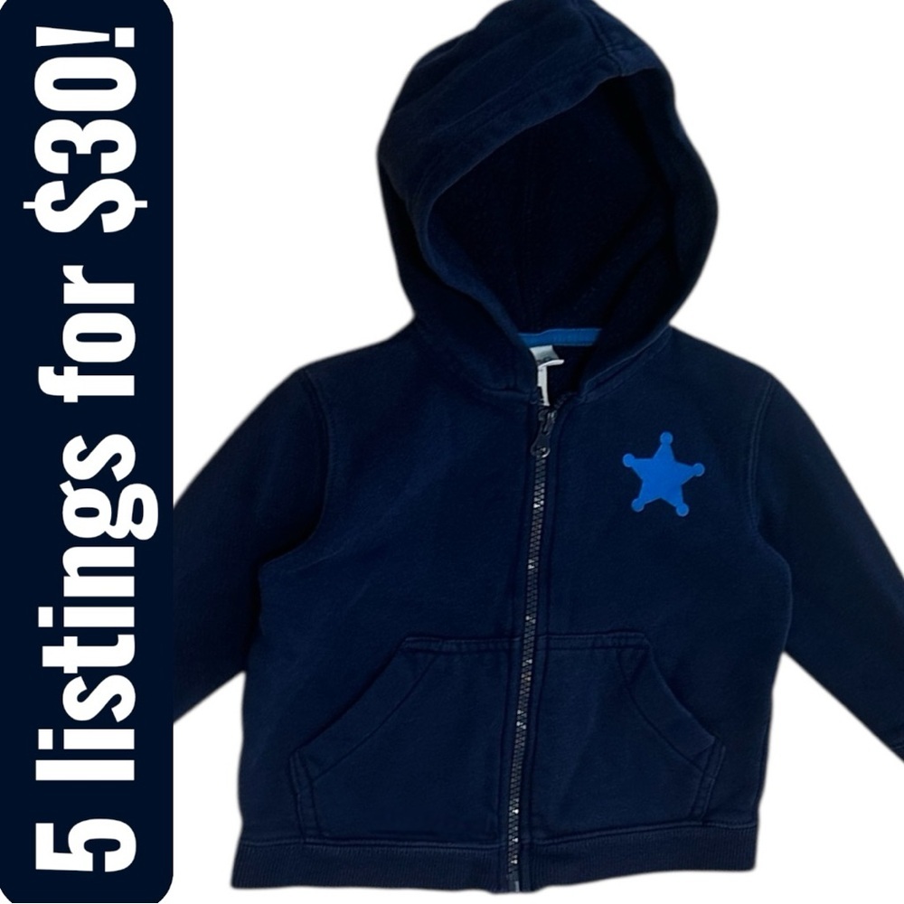 Circo Dark Blue Kids Hoodie with Star Patch